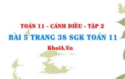 Bài 5 trang 38 Toán 11 tập 2 Cánh Diều
